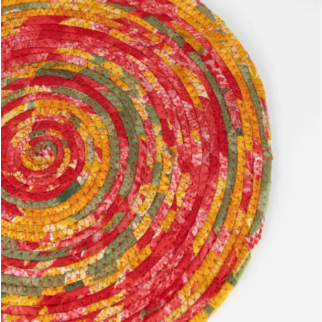 Recycled Sari Round Placemat