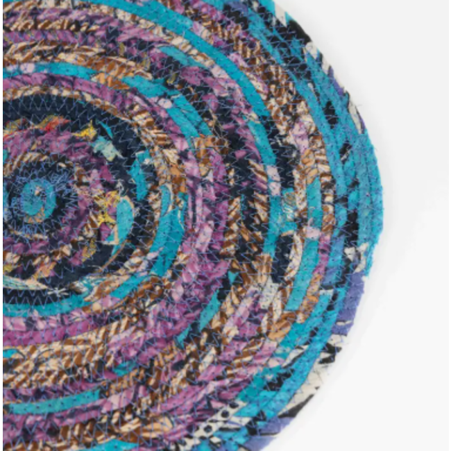 Recycled Sari Round Placemat