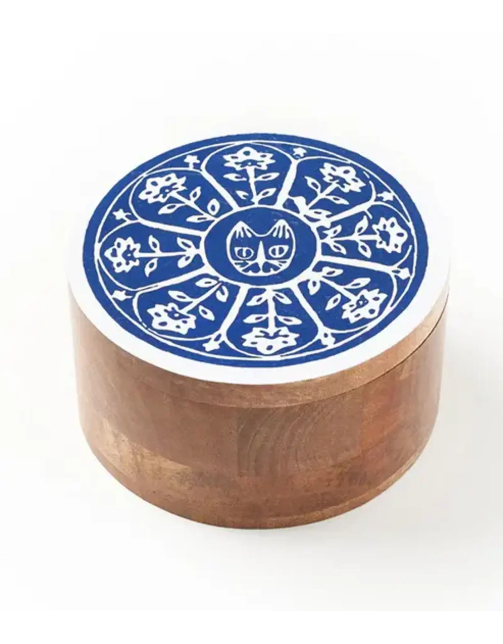 India Caru Cat Wooden Pivot Box