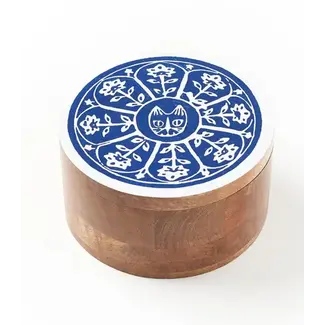 India Caru Cat Wooden Pivot Box