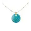 India Chameli Teal Blossom Drop Necklace