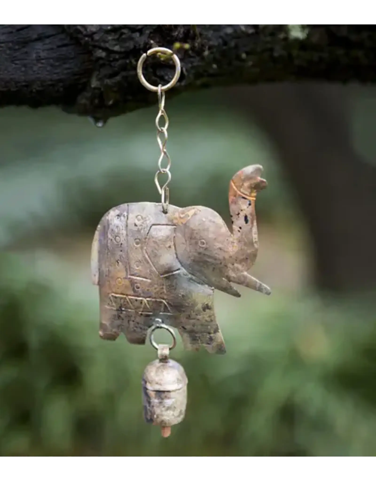 India Elephant Wind Chime w/ Bell