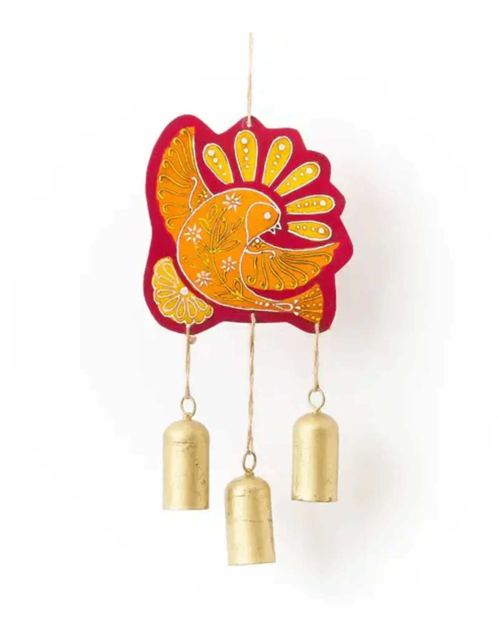 India Henna Treasure Dove Bell Wind Chime