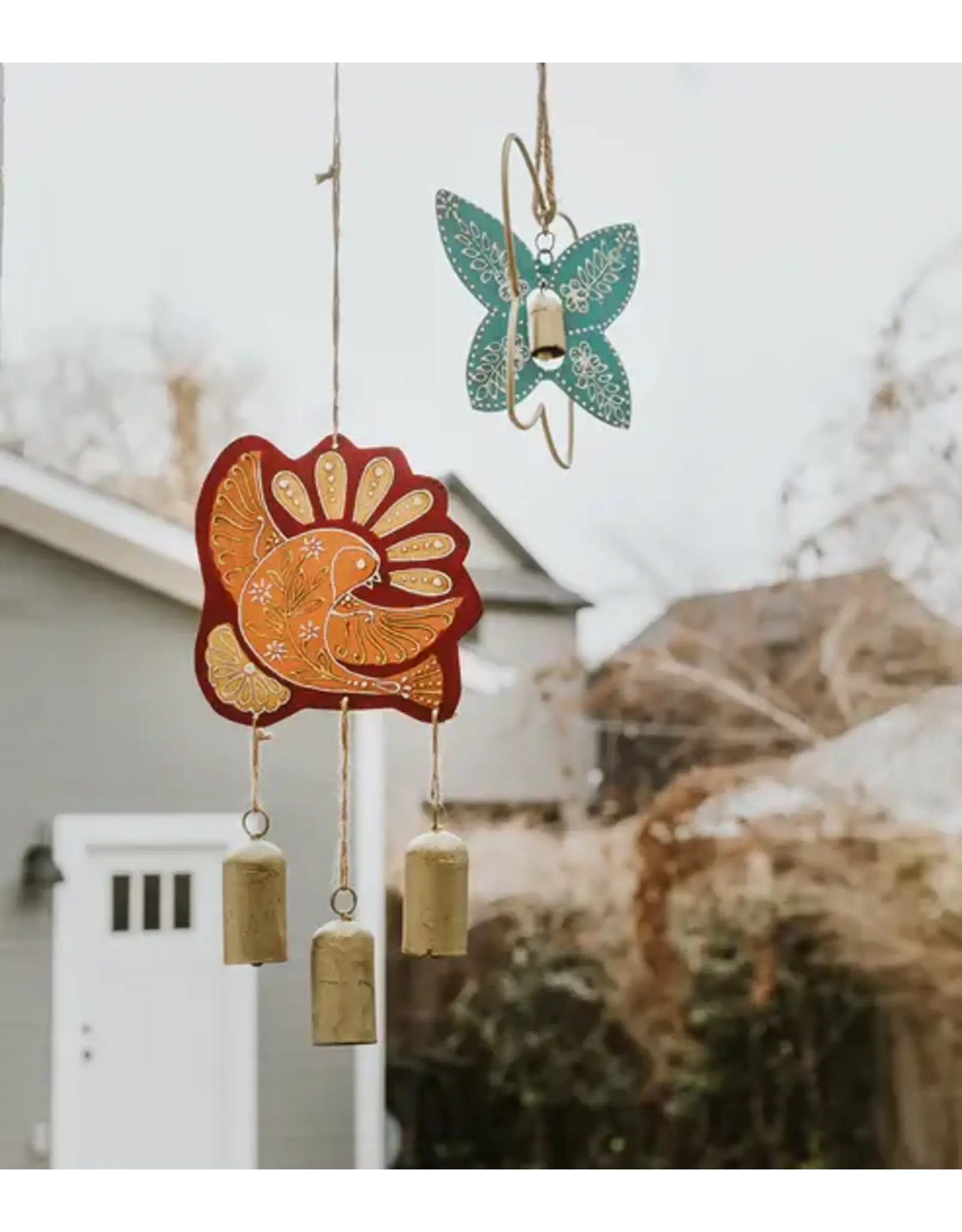 India Henna Treasure Dove Bell Wind Chime