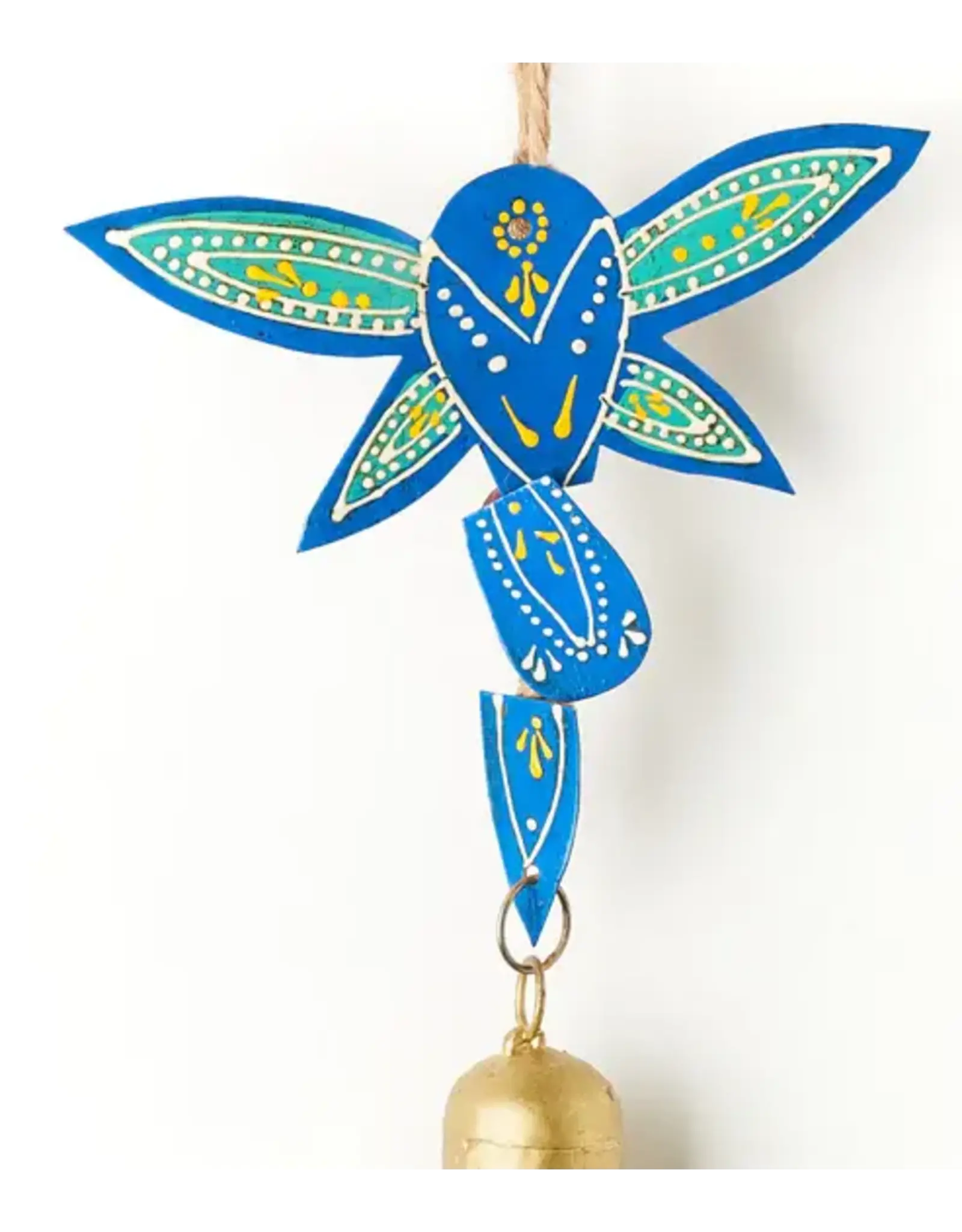 India Henna Treasure Dragonfly Bell Wind Chime