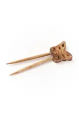 India Hiranya Butterfly Wood Hair Pin