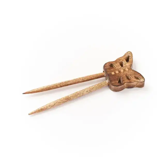 Hiranya Butterfly Wood Hair Pin