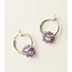 India Jambumani Amethyst Small Hoop Earrings
