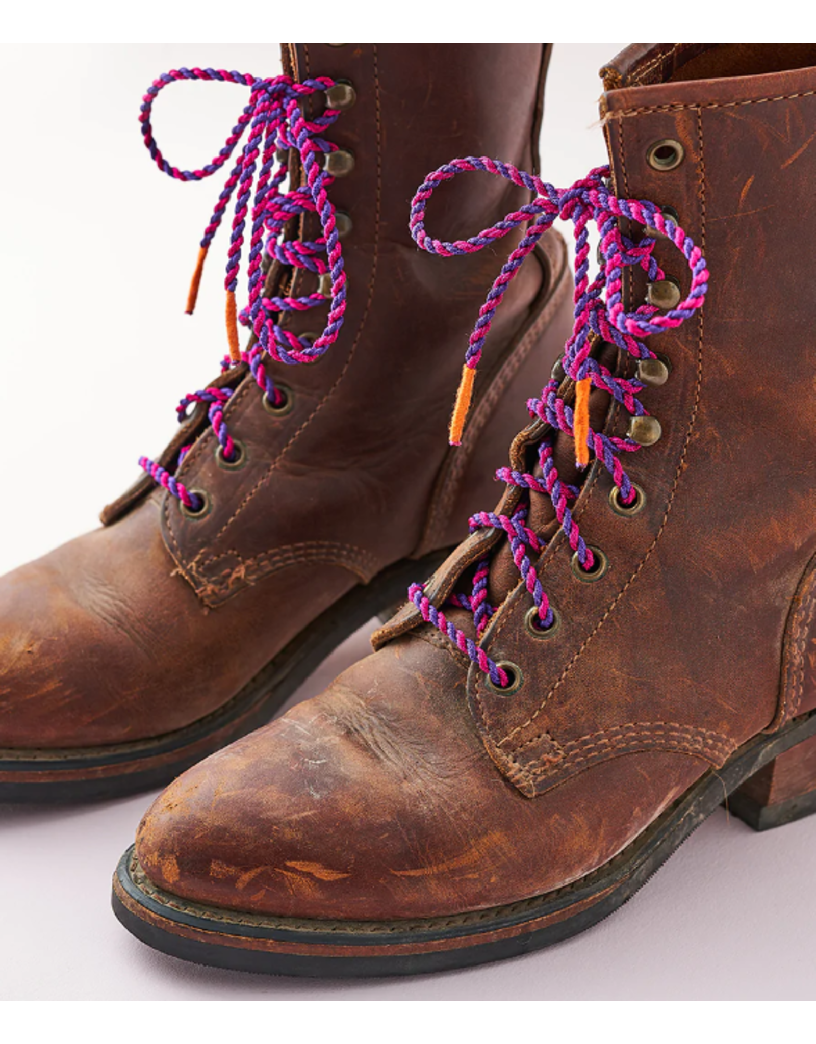 India Lokachari Twisted Shoelaces - Berry