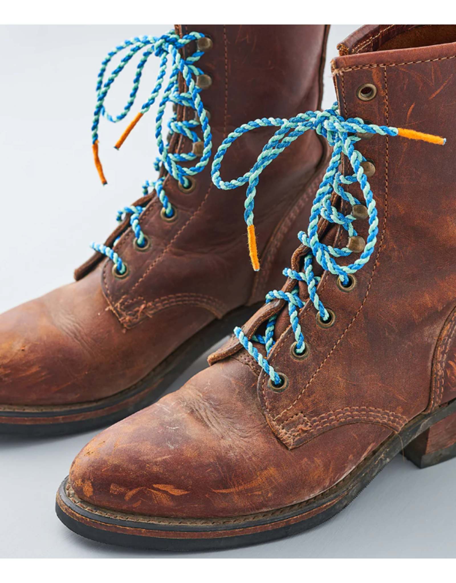 India Lokachari Twisted Shoelaces - Seaside