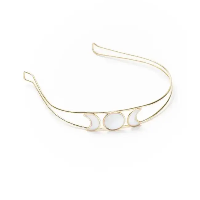 Rajani Mother of Pearl Moon Phase Headband