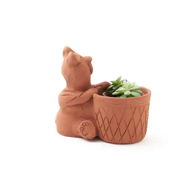 CLEARANCE Rakshana Terracotta Bear Plant Pot