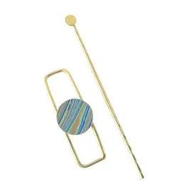 India Ria Reconstituted Stone Hair Slide w/ Stick