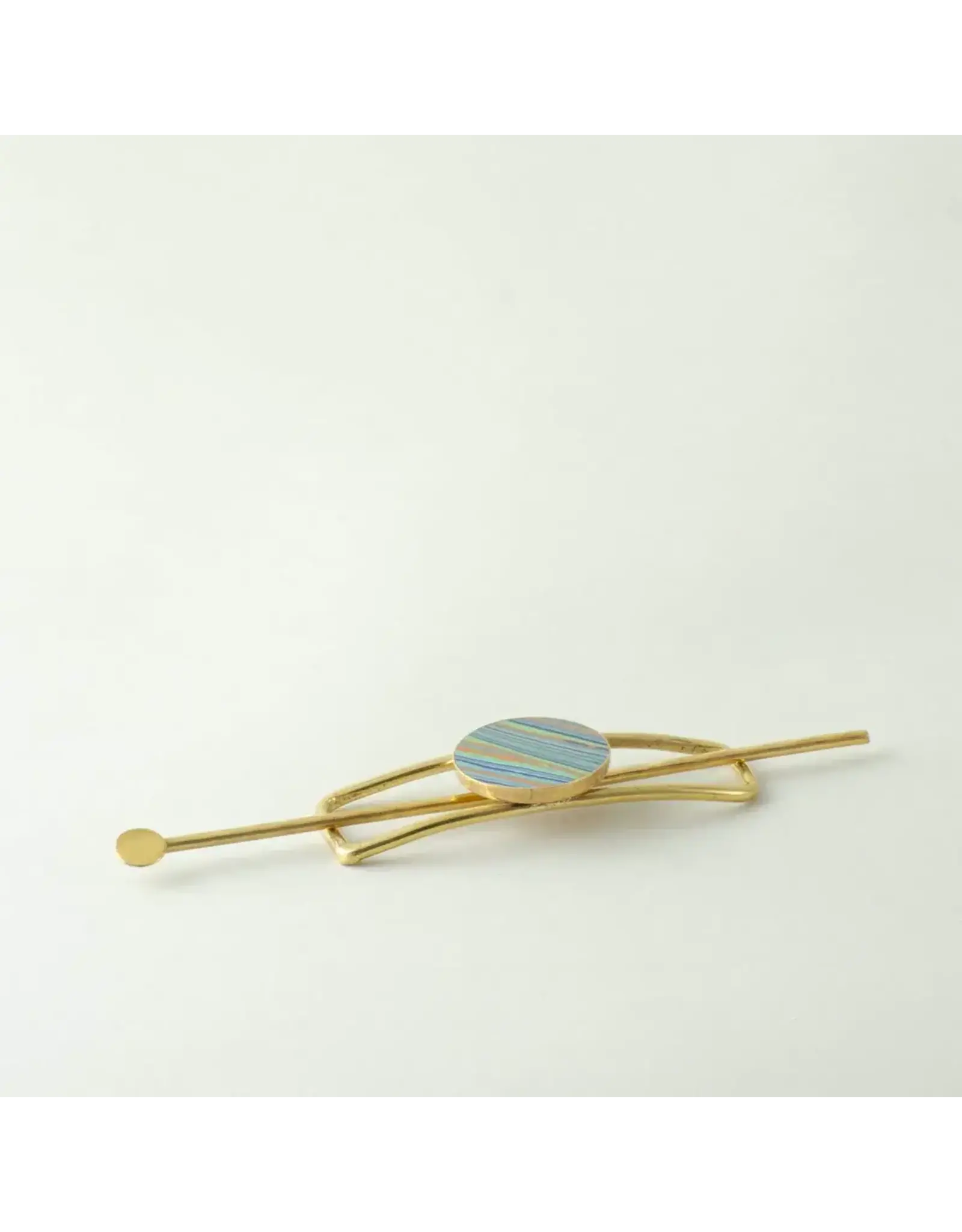 India Ria Reconstituted Stone Hair Slide w/ Stick