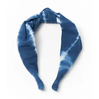 India Shibori Indigo Tie Dye Knotted Headband