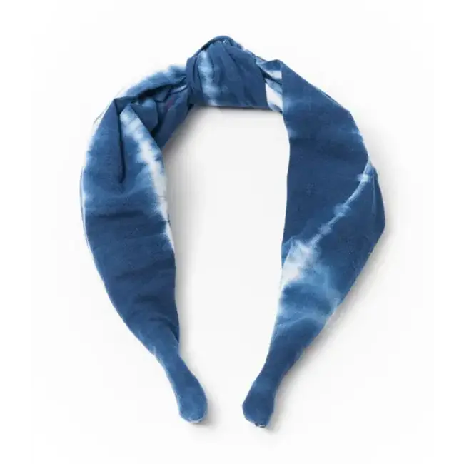 Shibori Indigo Tie Dye Knotted Headband