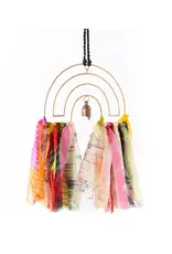 India Swapna Upcycled Sari Rainbow Bell Wind Chime