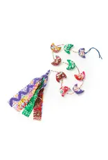 India Upcycled Sari Dulari Cat Garland