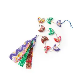 India Upcycled Sari Dulari Cat Garland