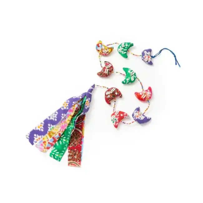 Dulari Cat Garland - Upcycled Sari Fabric