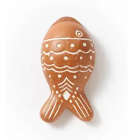 India Vasanta Terracotta Fish Hanging Wall Planter