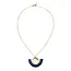 Vitana Cosmos Fringe Drop Necklace - Navy