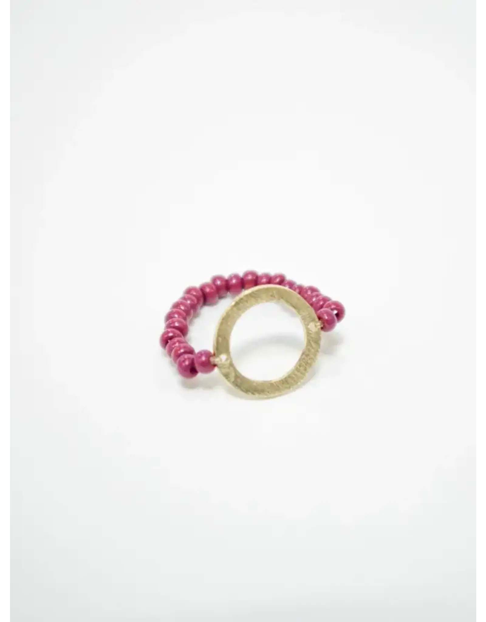 India All Around Beaded Ring - Mulberry