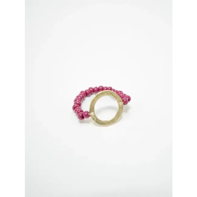 All Around Beaded Ring - Mulberry