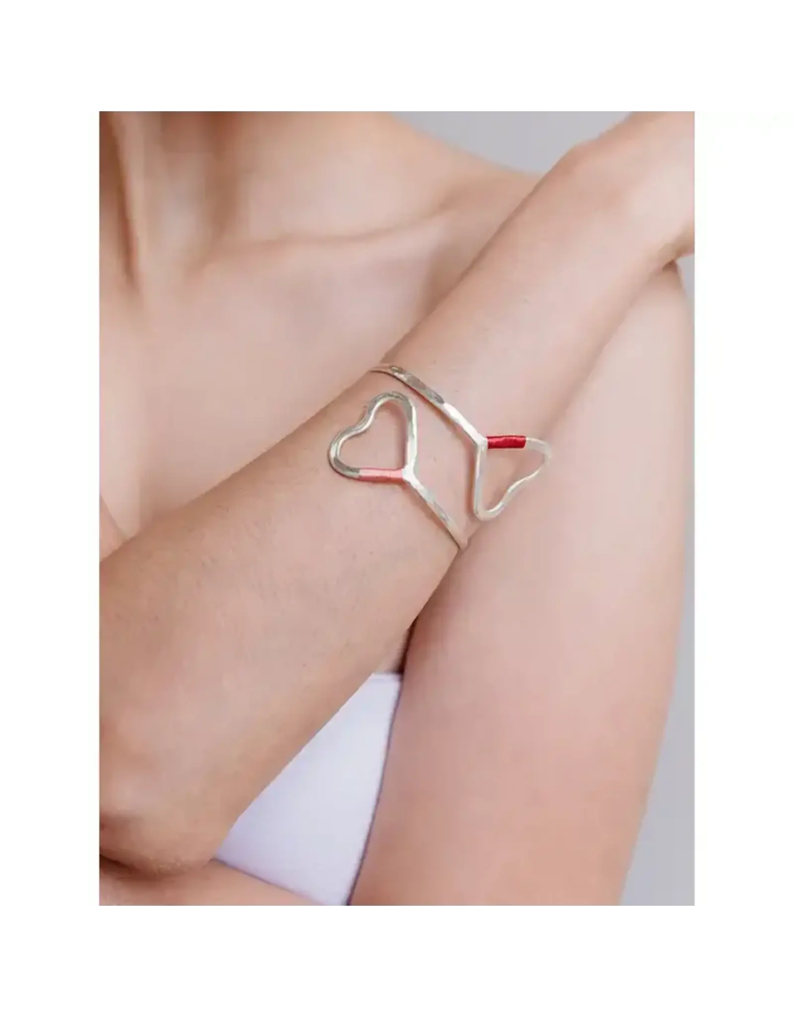 India Heart Silver-Plated Brass Bracelet