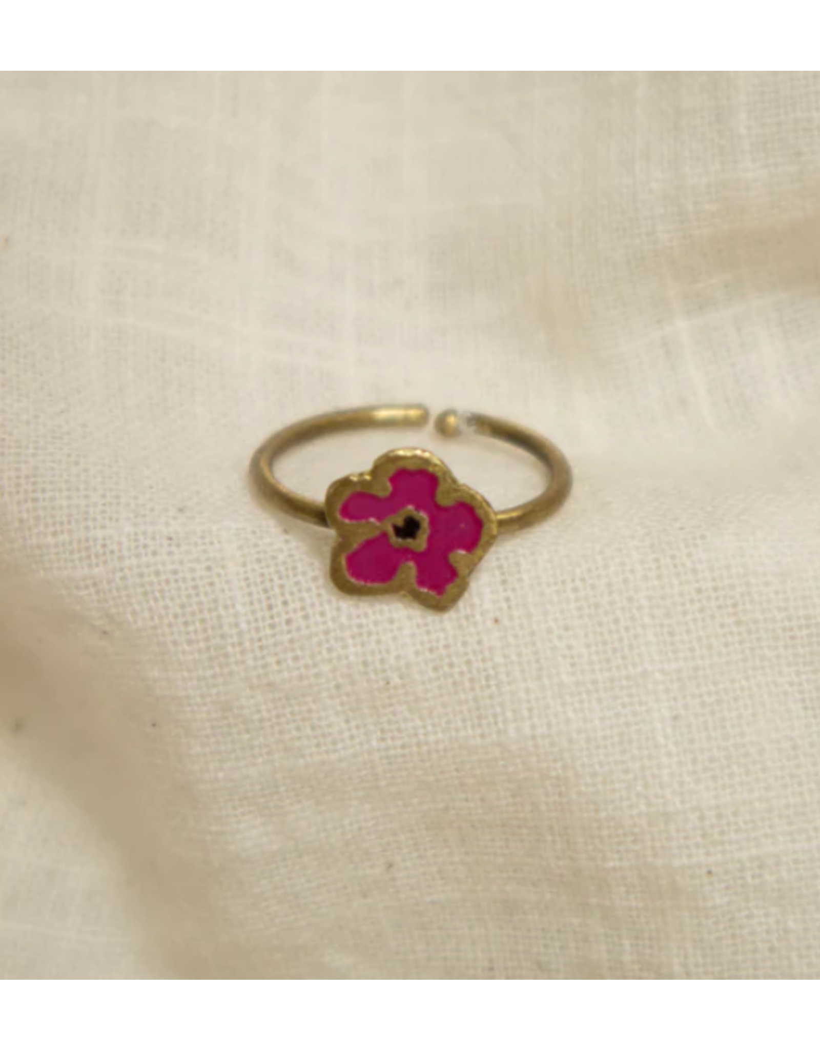 India Magenta Blossom Ring