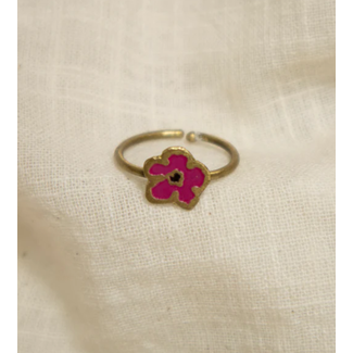 India Magenta Blossom Ring