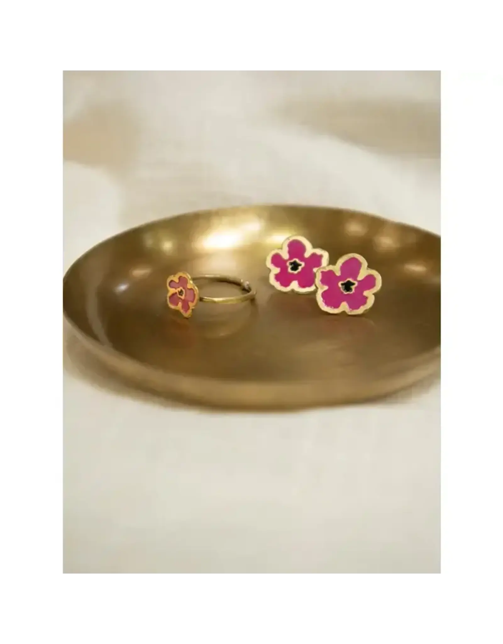 India Magenta Blossom Ring