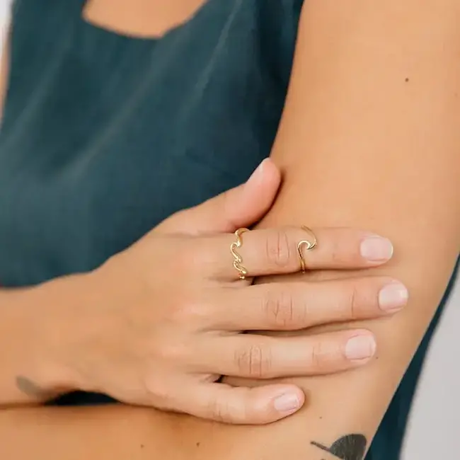 Swell Brass Rings - Set of 2