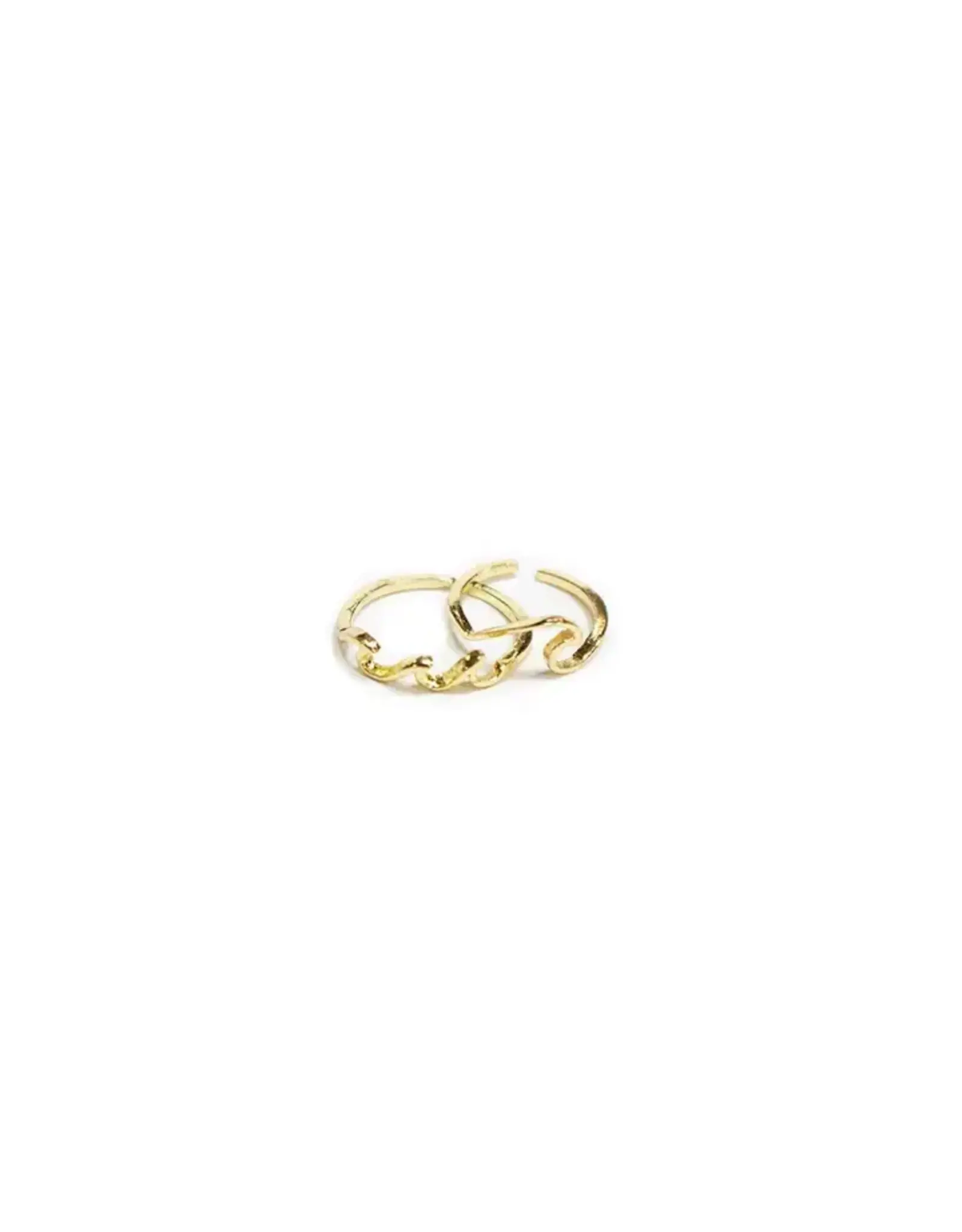 India Swell Brass Rings - Set of 2