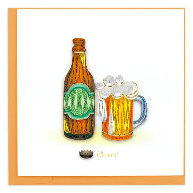 Quilled Card -  Birthday Beer Cheers!
