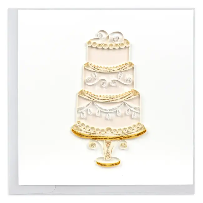 Quilled Card - Elegant Wedding Cake