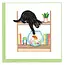 Vietnam Quilled Card - Mischievous Cat