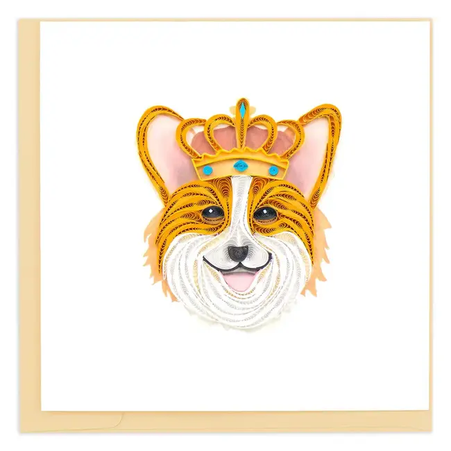 Quilled Card - Royal Corgi