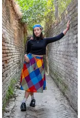 Nepal Check Cotton Skirt