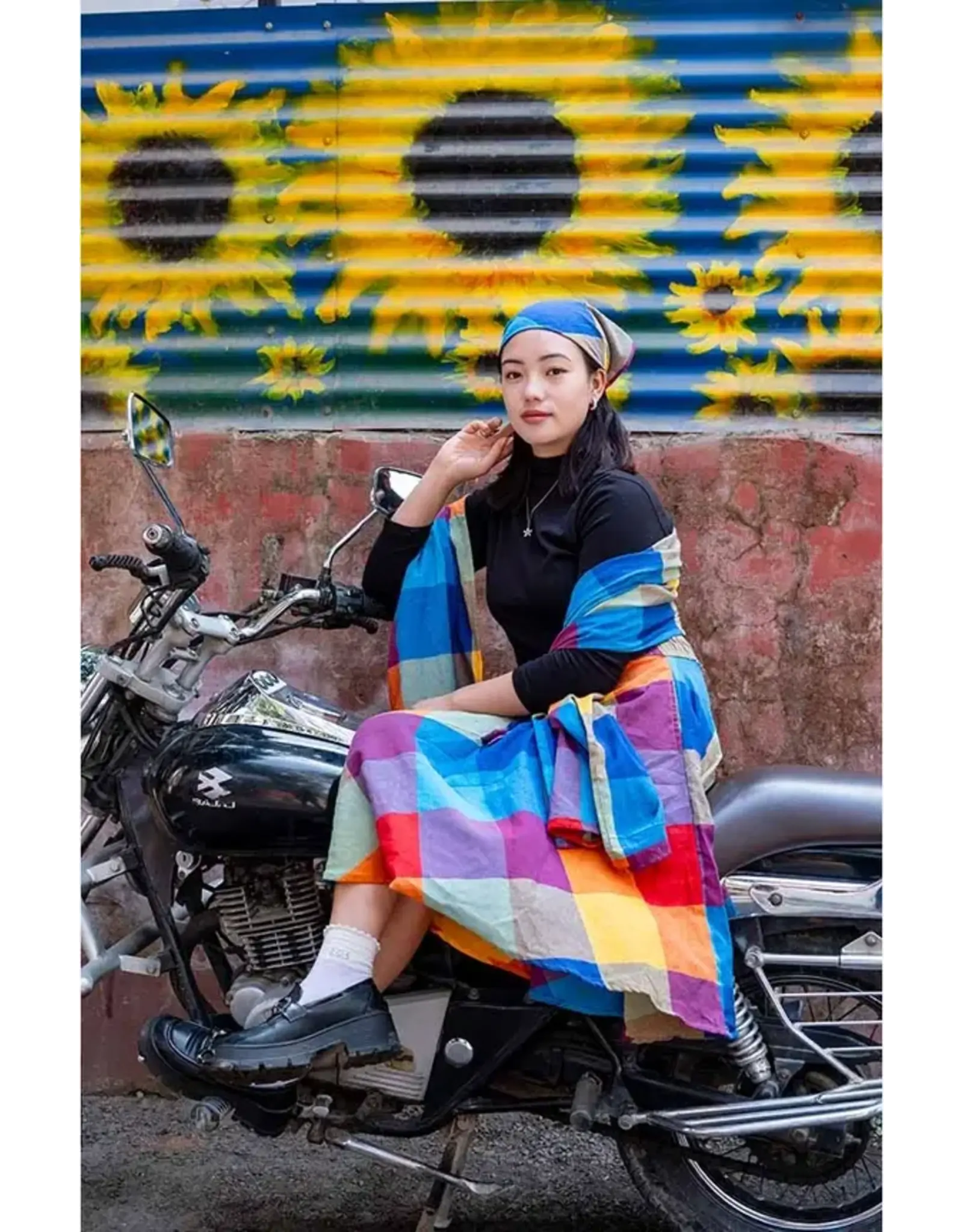 Nepal Check Cotton Skirt