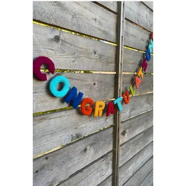 Felted  Congratulations Banner