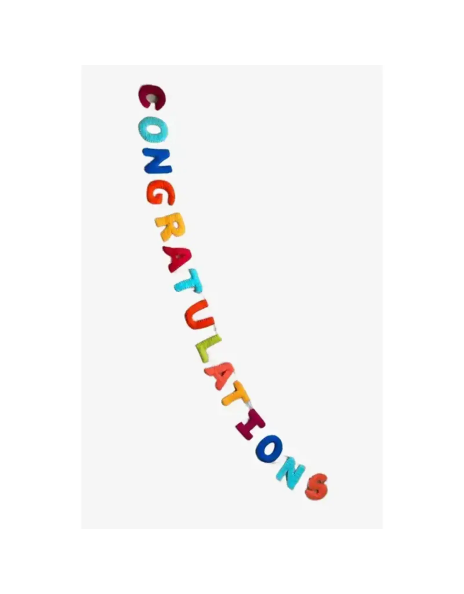 Nepal Felted  Congratulations Banner