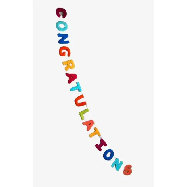 Felted  Congratulations Banner