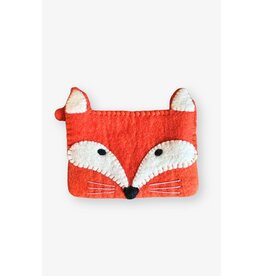 Nepal Felted Fox Zippered Coin Purse
