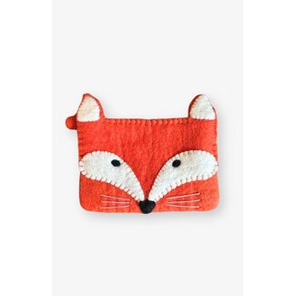 Nepal Felted Fox Zippered Coin Purse