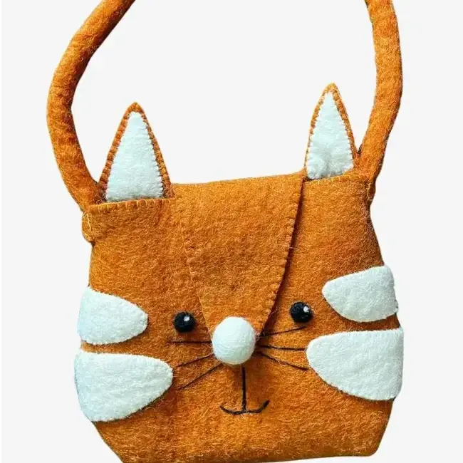 Felted Wool Cat Purse