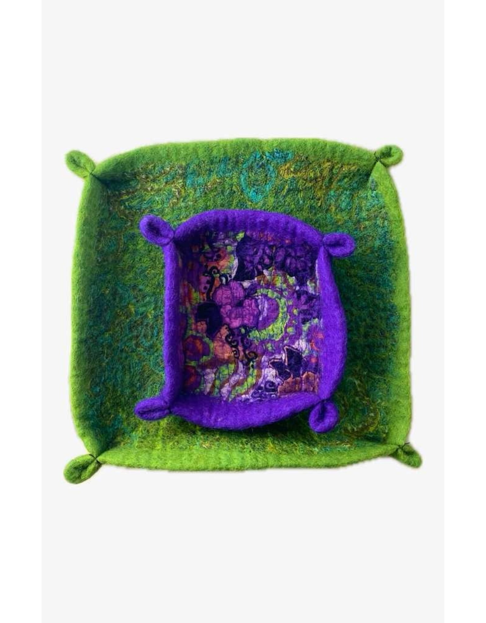 Nepal Shallow Felt Tray (12x12")