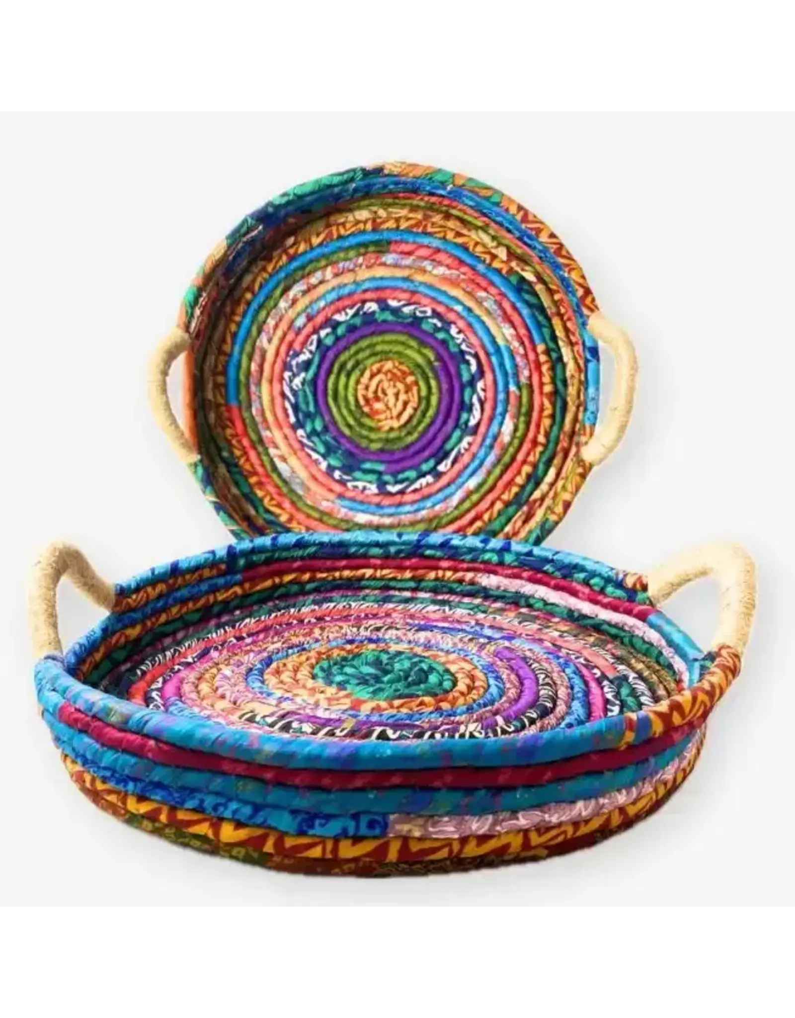 Nepal Silk Coil Tray w/ Handles