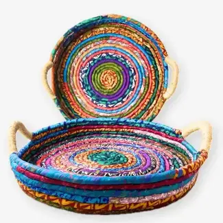 Nepal Silk Coil Tray w/ Handles