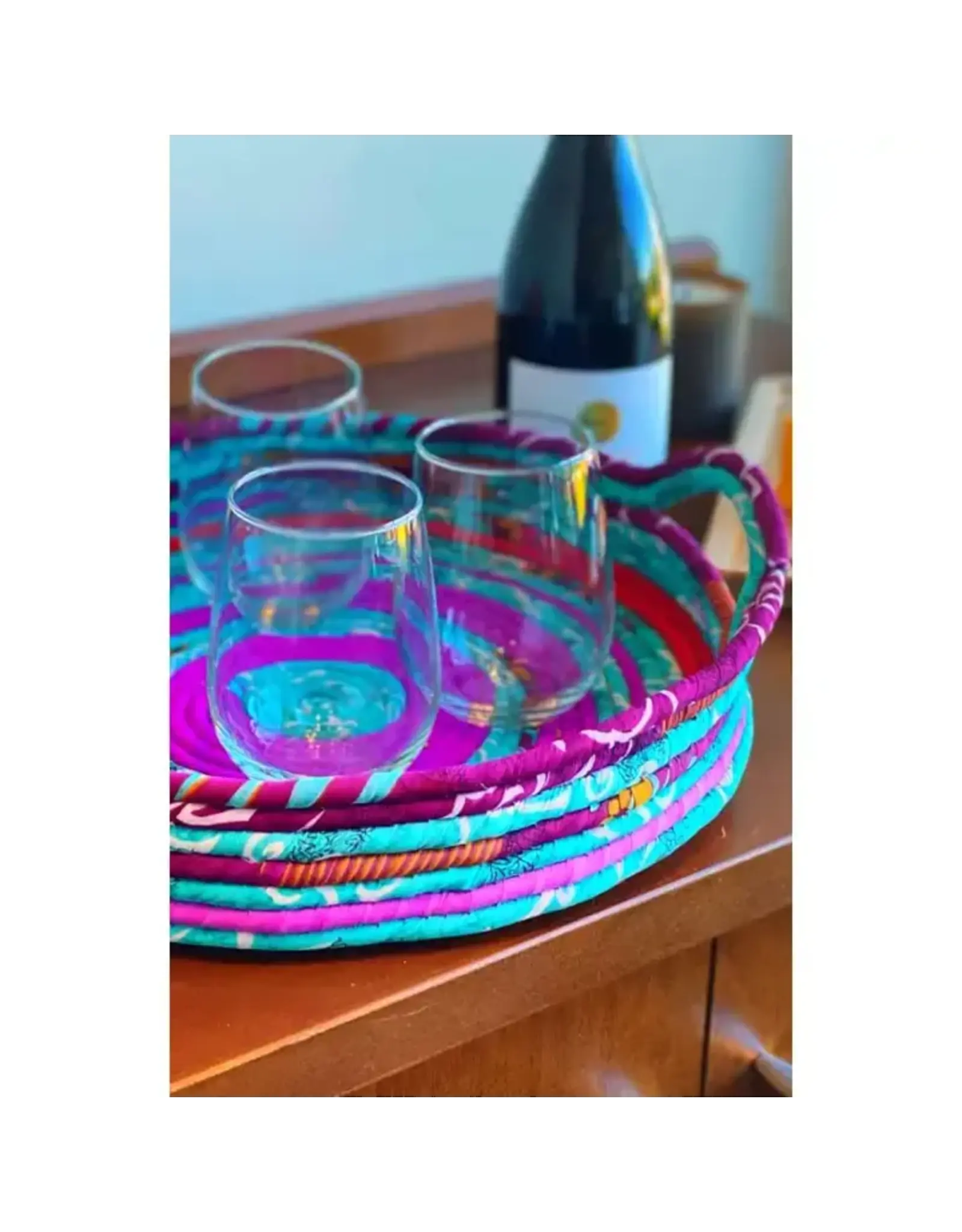 Nepal Silk Coil Tray w/ Handles